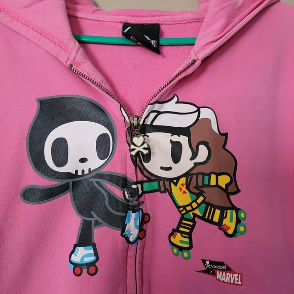 Tokidoki x Marvel - Women’s Size L Pink Zip Up Hoodie - Picture 6 of 6
